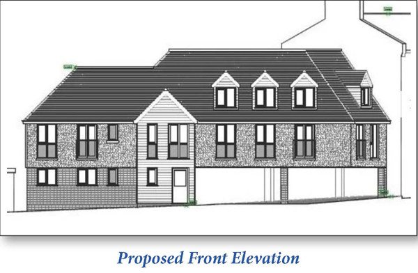 Lot: 120 - LAND WITH PLANNING FOR TWO FLATS AND A MAISONETTE -